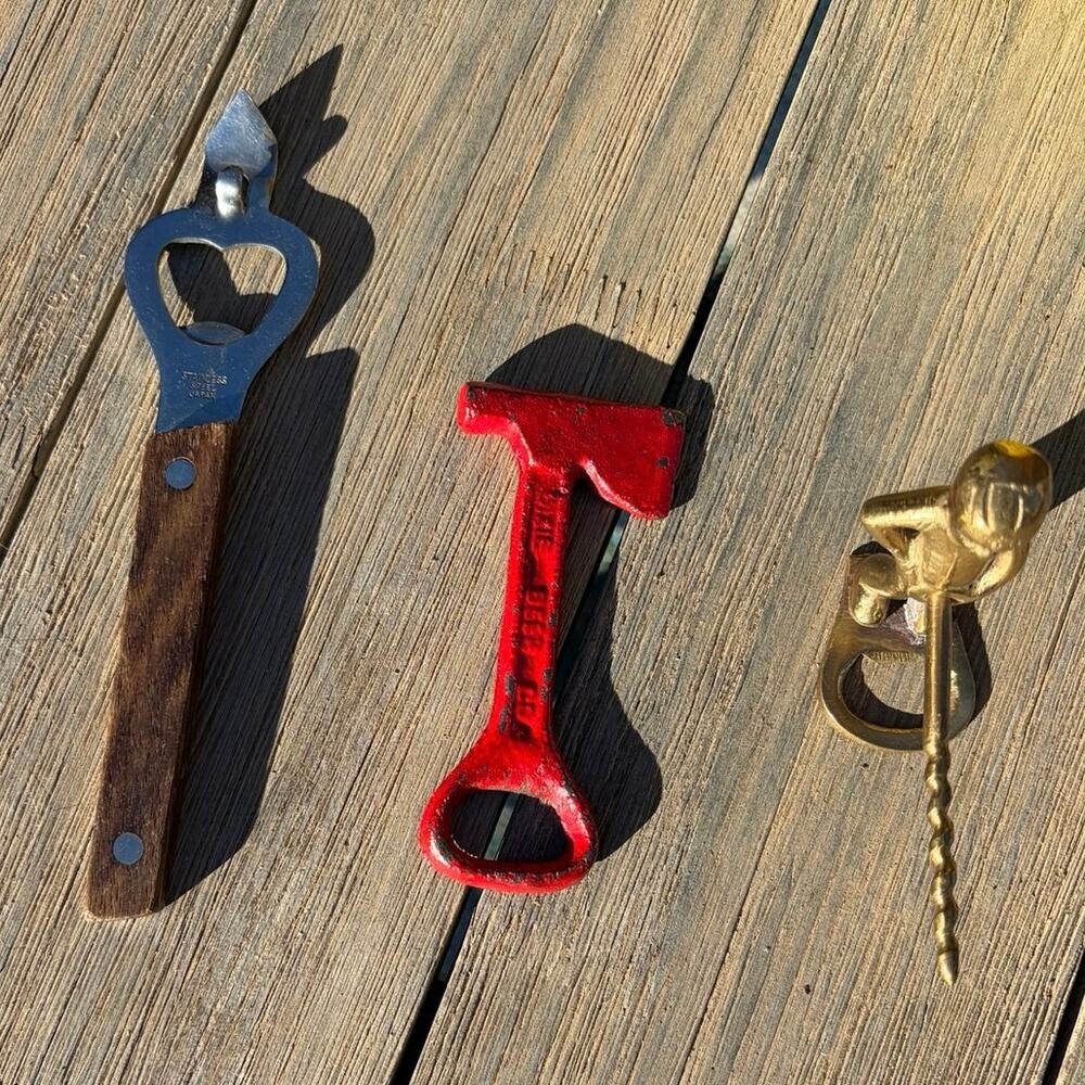 Lot of 3 Vintage Bottle Openers